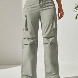 FERY LONDON Women Relaxed Cargos Trousers-image-43