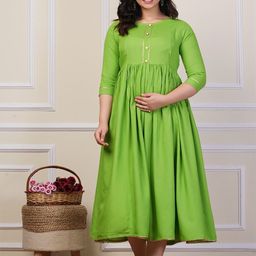 Pristyle Women Maternity Fit and Flare Dress-image-31