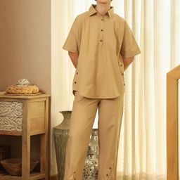 SANSKRUTIHOMES Pure Cotton Top With Trouser Co-Ords-image-17