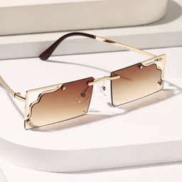 French Accent Men Rectangle Sunglasses with Polarised Lens-image-10