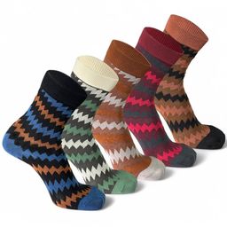 Sockscarving Men Pack Of 5 Patterned Cotton Calf Length Socks-7