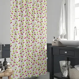 ArtzFolio White & Purple Printed Shower Curtains-image-48