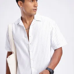 glitchez Relaxed Opaque Striped Casual Shirt-image-70