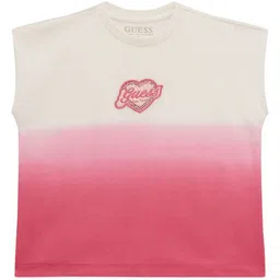 GUESS kids Girls Colourblocked Round Neck Cotton T-shirt-picture-57