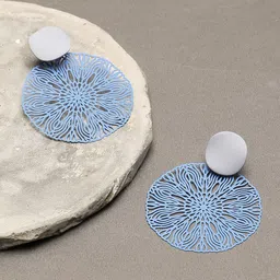 DressBerryGold-Plated Artificial Stones Studded Contemporary Drop Earrings-image-97