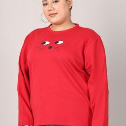 Moonaa Fashion Women Plus Size Graphic Printed Round Neck Cotton T-shirt-image-99