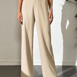 BAESD Women Relaxed Straight Leg Wrinkle Free Trousers-picture-25