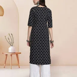 7Threads Selection Of 6 Geometric Printed Round Neck Straight Kurtas image 3