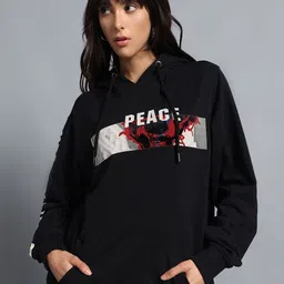 PUNK Women Printed Hooded Sweatshirt-image-85