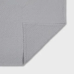 Fabindia Hamam Honeycomb Grey Pure Cotton Medium Bath Towel-picture-14
