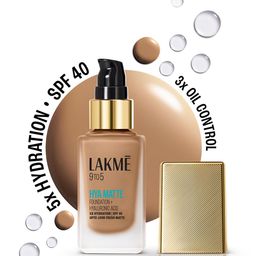 Lakme 9to5 Hya Matte SPF40 Foundation with Hyaluronic Acid 25ml - Cool Tan C280-36