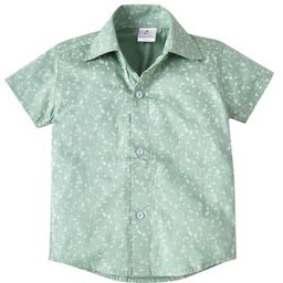 Babywish Unisex Kids Standard Spread Collar Floral Printed Cotton Casual Shirt-image-99