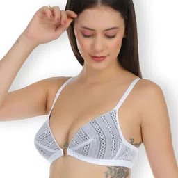 SELFCARE Pack of 2 Net Half Coverage Lightly Padded Bra image 4