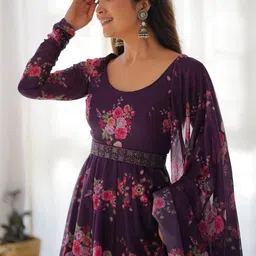 Jash Creation Women Floral Printed Anarkali Kurta-image-35