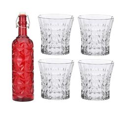 SOMIL Red Glass Airtight Can Bottle-image-30