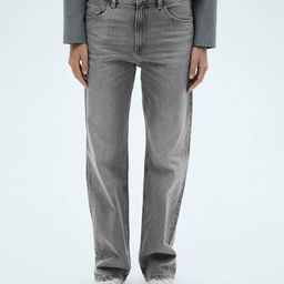 MANGO Women Pure Cotton Straight Fit Light Fade Jeans-picture-12