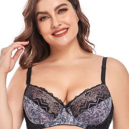 LULU & SKY Floral Bra Medium Coverage Lightly Padded-16