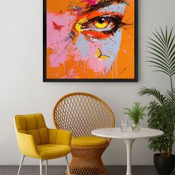 999Store Orange & Pink Abstract Eye Canvas Wall Art-image-28
