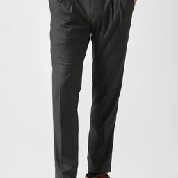 Van Heusen Men Slim Fit Pleated Formal Trousers-picture-14