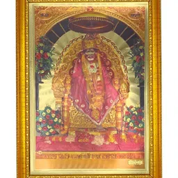 ADA Handicraft Gold-Toned & Pink Shree Sai Wood Wall Photo Frames-image-56