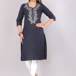Mehsoos Women Yoke Design Thread Work Kurta-image-51