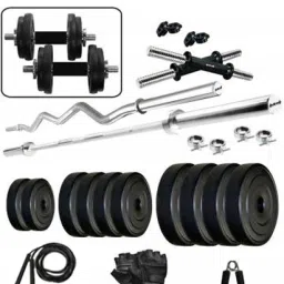 FITNESS SET + 3ft(Straight + Bend) BARBELL + FITNESS ACCESSORIES- BEST EXERCISE Fitness Accessory Kit Kit-image-44