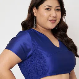 studio rasa Plus Size V-Neck Stretchable Saree Blouse image 2