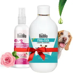 High Quality (Combo of 2) Dog Shampoo Flea-tick 250 ml + Refreshing Spray 100 ml Allergy Relief, Anti-dandruff, Flea and Tick, Anti-itching, Conditioning Artificial Fragrance Free Dog Shampoo-3