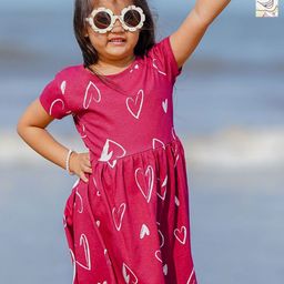 Nap Chief Girls Pack of 2 Printed Pure Cotton Skye and Sketchy Dress-39