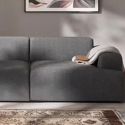 nestroots ComfortHaven Grey 2 Seater Sofa image 3