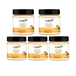 CARET ORGANIC Set Of 5 Haldi & Chandan Ubtan Face Pack - 100 g Each-4