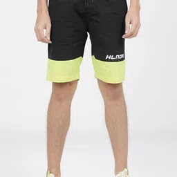 HIGHLANDER Men Colourblocked Slim Fit Shorts-image-68