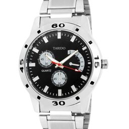 TARIDO Unisex Textured Dial & Bracelet Style Analogue Watch RADO_GLOD TWO-TONE WATCH-700-image-15