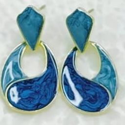 Amrav Women Blue Drop Earrings-image-84