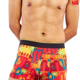 Bummer Pack Of 2 Men's Printed Micro Modal Trunks Underwear-12