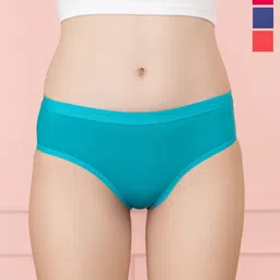 Lux Cozi Pack of 4 Cotton Solid Hipster Panties-picture-34
