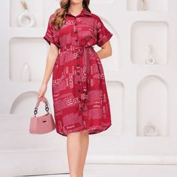 OH MI DIOS Women Print Crepe Shirt Dress-image-84