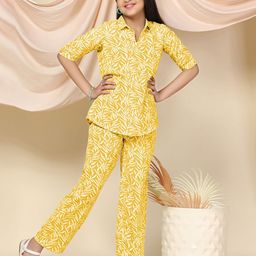 YK Girls Printed Top with Trousers-picture-1