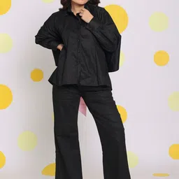KAORI BY SHREYA AGARWAL Harmony Pure Cotton Relaxed-Fit Shirt & Trouser Co-Ords-image-49