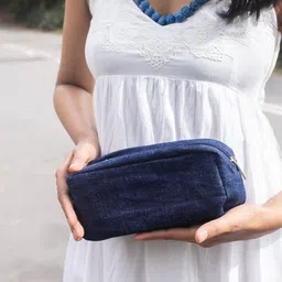 DWIJ Structured Handheld Bag with Cut Work-14