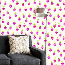 ArtzFolio Printed UV-Resistant Anti-Bacterial Purple Miniature Berries Peel & Stick Wallpaper-picture-23