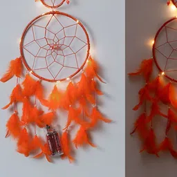 DULI Orange-Coloured Dream Catcher Hangings-picture-10