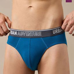 URBAN ADVENTURE 2-Pcs Mid-Rise Anti Bacterial Basic Briefs 2UAM-002(LAGOON-WINE)-image-114