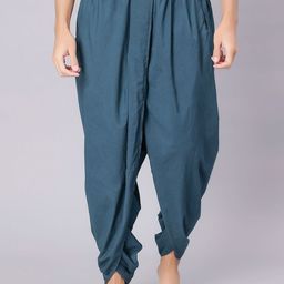 Bharatasya Men Dhoti Pants with Drawstring Waist-30
