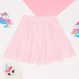 Pantaloons Junior Girls Pure Cotton Flared Mini Skirt-35