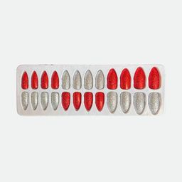 CHRONEX Set Of 24 Glitter Reusable Press On Nail Extensions image 2