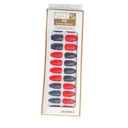 CHRONEX Set Of 24 Matte Finish Reusable Press On Nail Extensions image 2