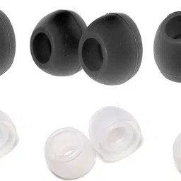 YTM 12 Pcs (6 Pair) 6 Back & 6 Transparent Earbuds Silicone Rubber Earbuds Tips, Eartips, Earpads, Earplugs, for Replacement in Earphones and Bluetooth Medium Size. In The Ear Headphone Cushion-image-15