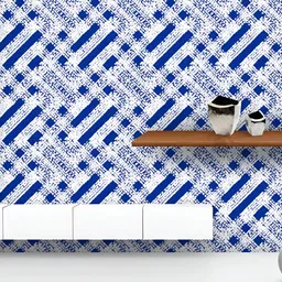 ArtzFolio Printed UV-Resistant Anti-Bacterial Japanese Shibori Ikat Peel & Stick Wallpaper-image-39