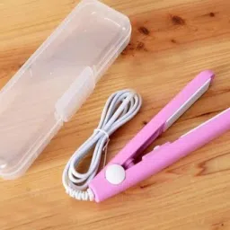 yogo beauty A SET OF 2 PINK MINI HAIR STRAIGHTENER FOR MEN AND WOMEN BOTH Hair Straightener-image-27